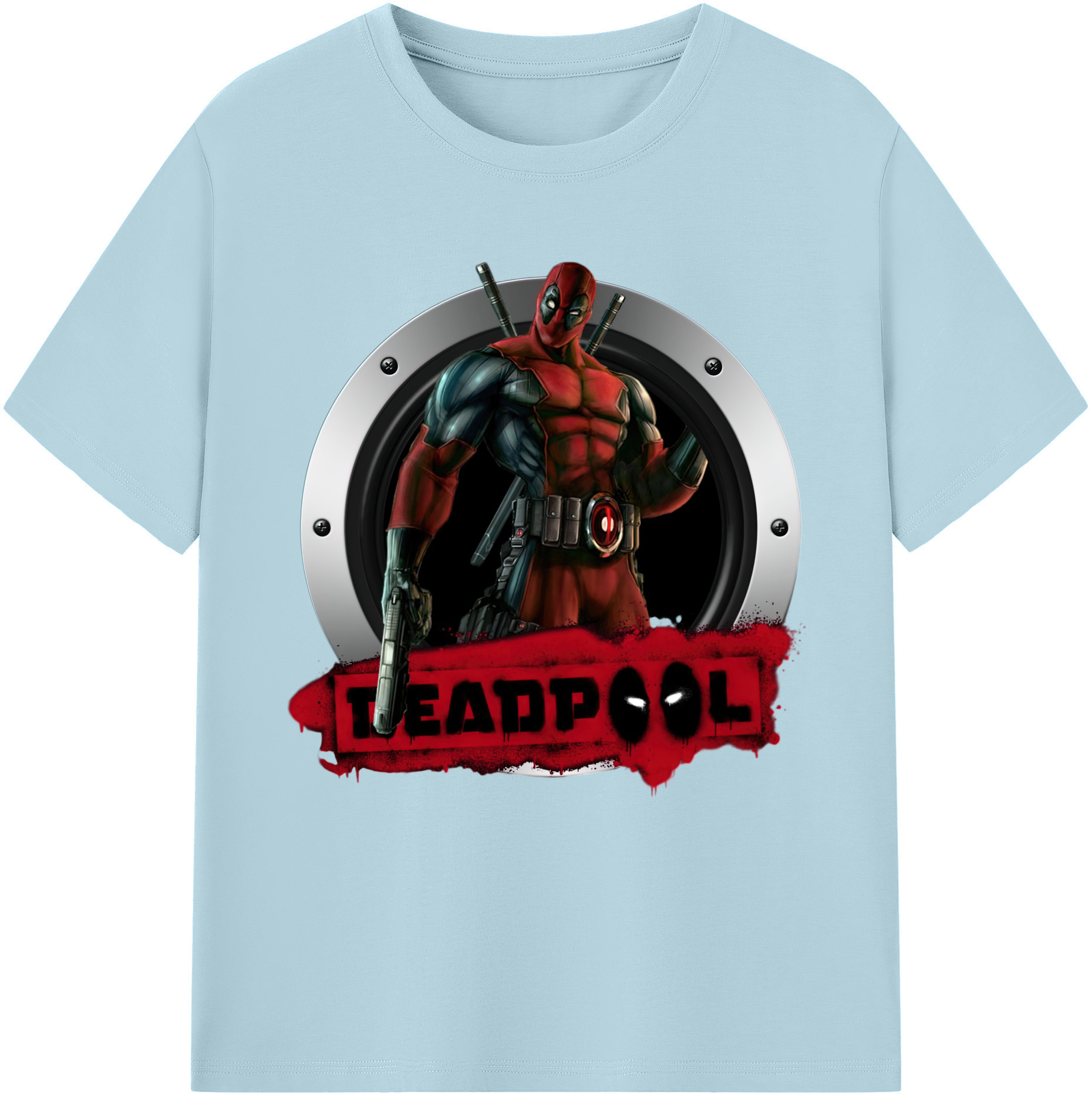 （画像用） Deadpool デッドプール 綿100％半袖Tシャツ（フロントプリント）